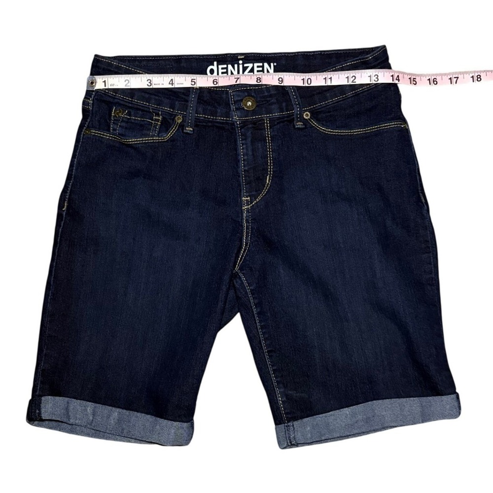 denizen from Levi's Bermuda Womens Indigo Denim Cuffed Shorts Size 2 - Picture 4 of 7